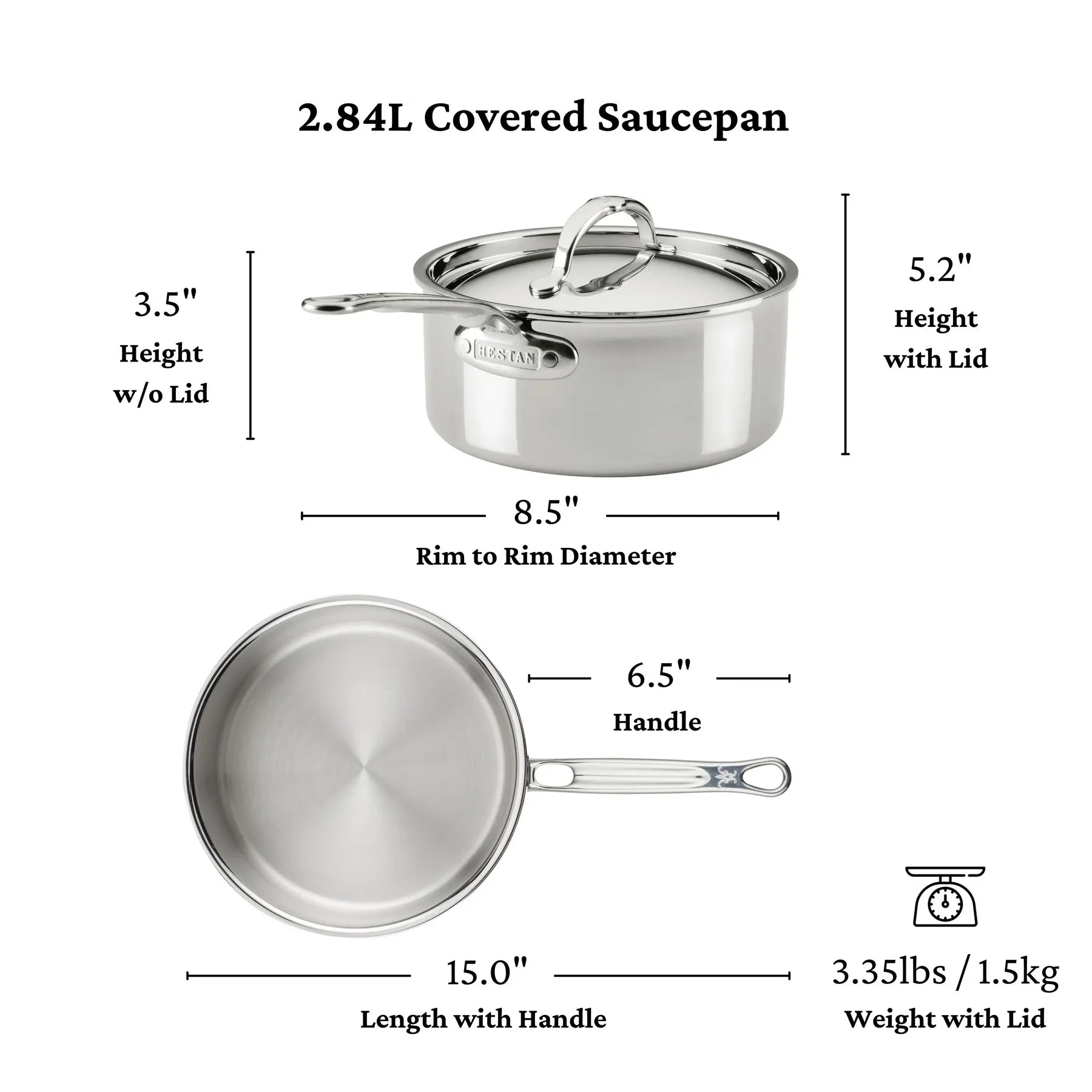 Hestan ProBond Luxe Stainless Steel 10 Piece Saucepan Set