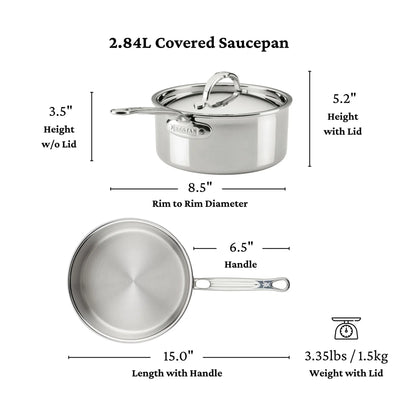 Hestan ProBond Luxe Stainless Steel 10 Piece Saucepan Set