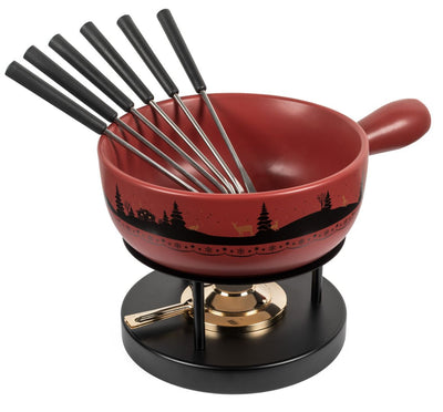 Kuhn Rikon Cheese Fondue Set Winter Wonderland 23cm