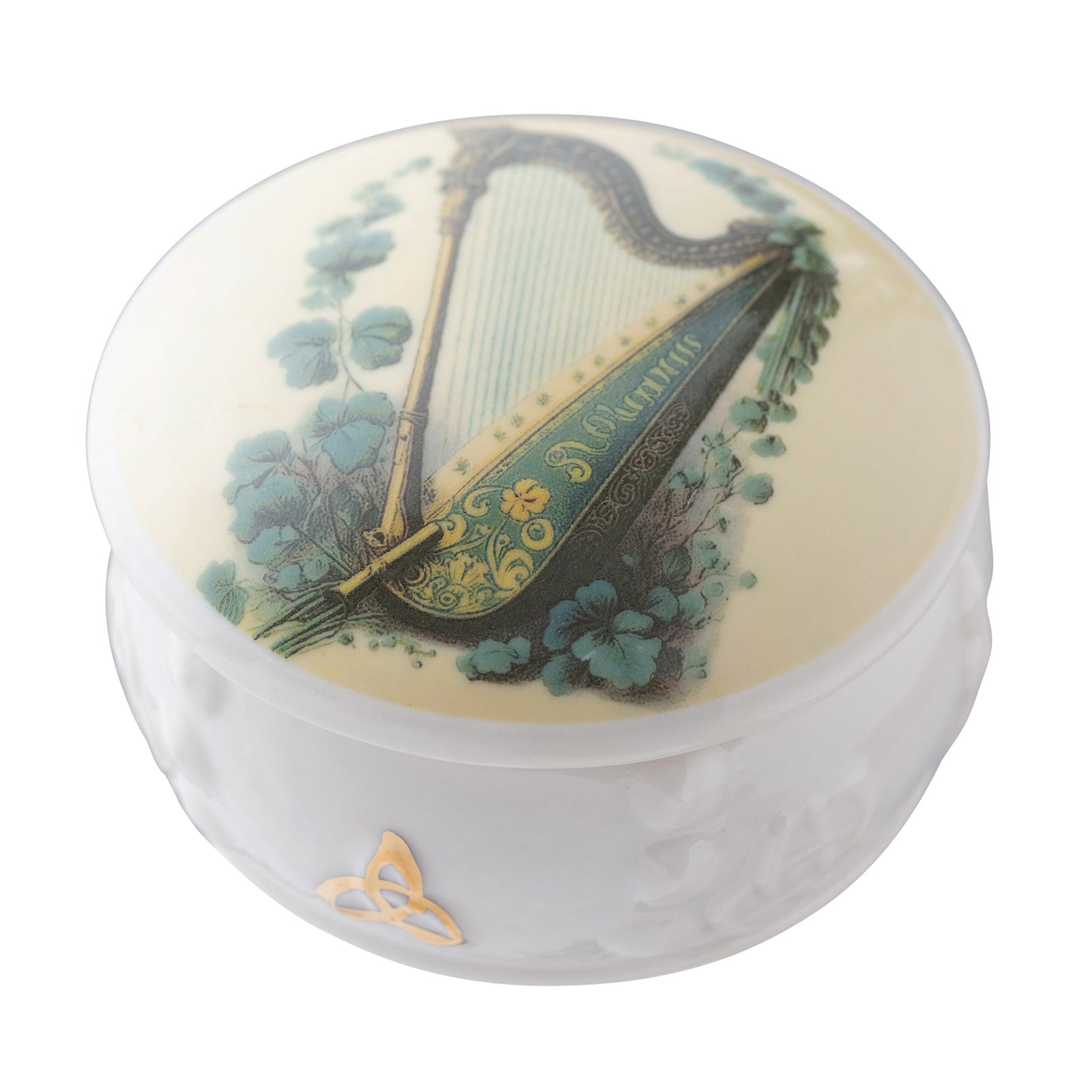 Belleek Classic Harp Trinket Box: 33902