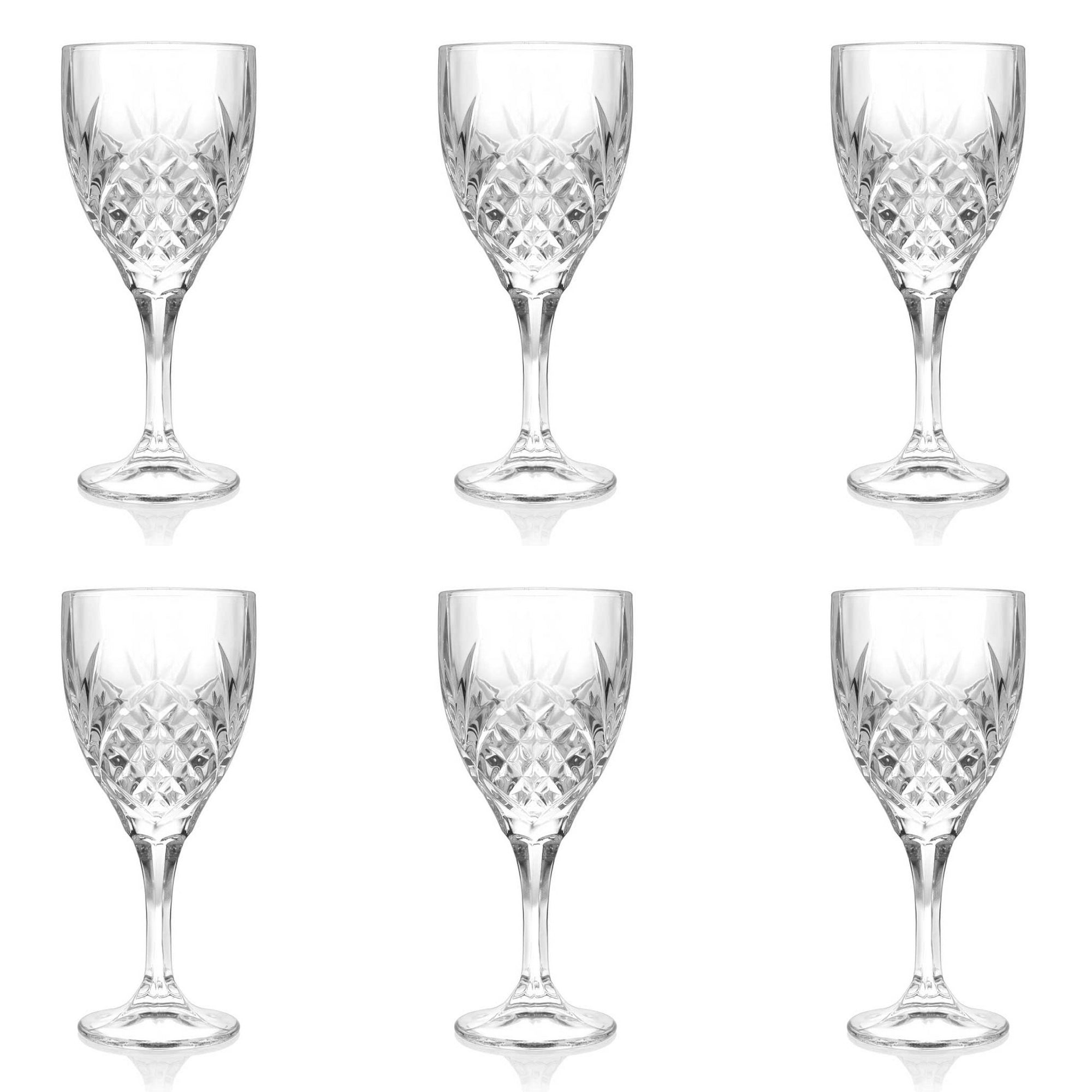 Tipperary Crystal Belvedere Set of 6 Wine Glasses
