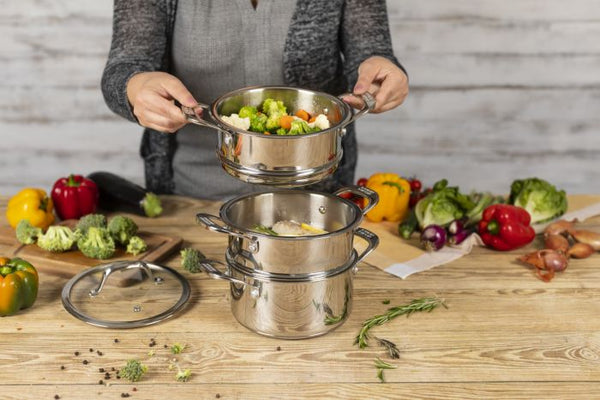 Kuhn Rikon 22 Cm Stainless Steel Stackable Steamer Insert For Pots - Healthy & Energy Efficient Cooking
