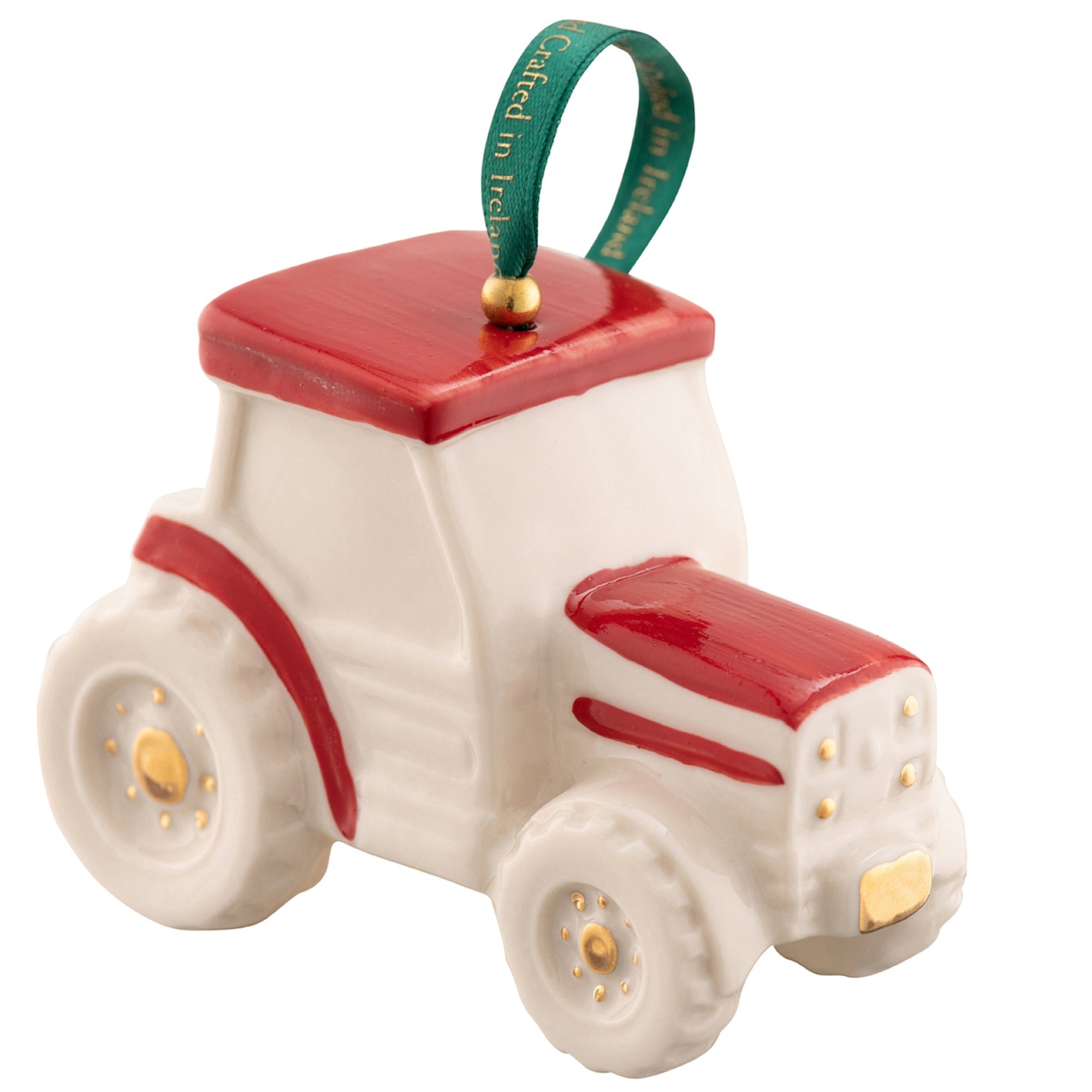 Belleek Classic Red Tractor Ornament: 37621