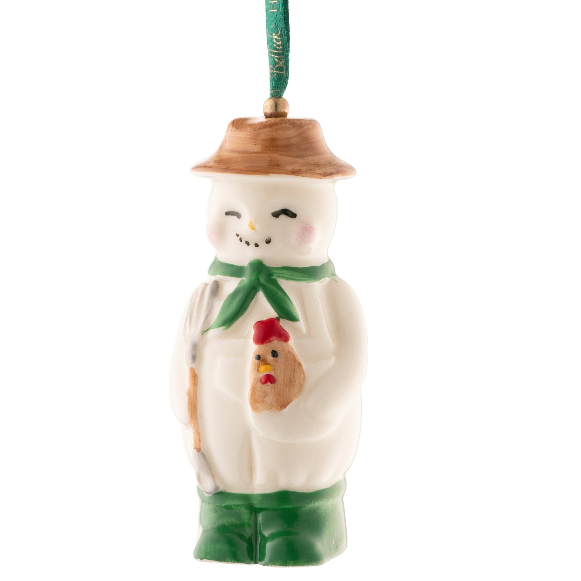 Belleek Classic Farmer Snowman Ornament: 3784