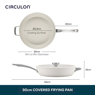 Circulon Halo LaserDefense™ Ceramic Non-stick 30cm Covered Skillet