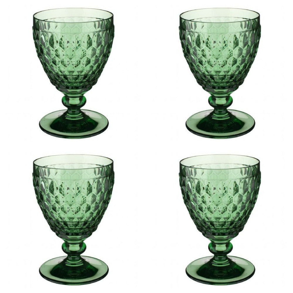 Villeroy and Boch Boston Coloured White Wine Goblet Green Set of 4