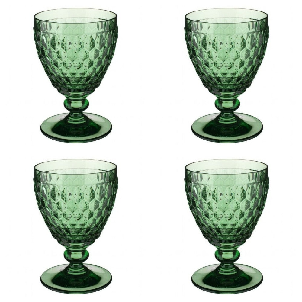 Villeroy and Boch Boston Coloured White Wine Goblet Green Set of 4