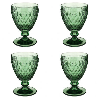 Villeroy and Boch Boston Coloured White Wine Goblet Green Set of 4