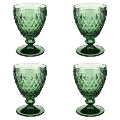 Villeroy and Boch Boston Coloured White Wine Goblet Green Set of 4