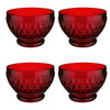 Villeroy and Boch Boston Coloured Individual Bowl Red Set of 4