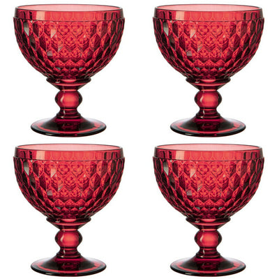 Villeroy and Boch Boston Coloured Champagne / Dessert Bowl Red Set of 4