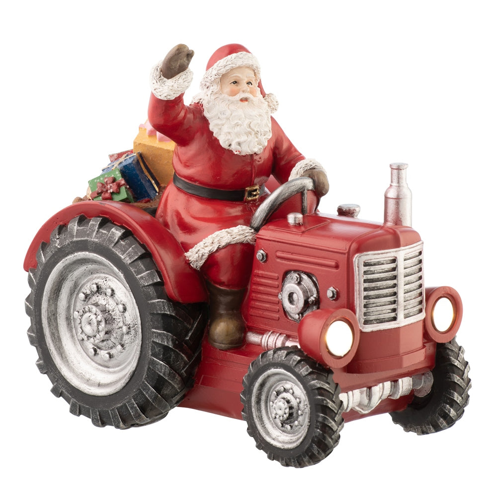 Aynsley Christmas Santa Tractor LED Figurine