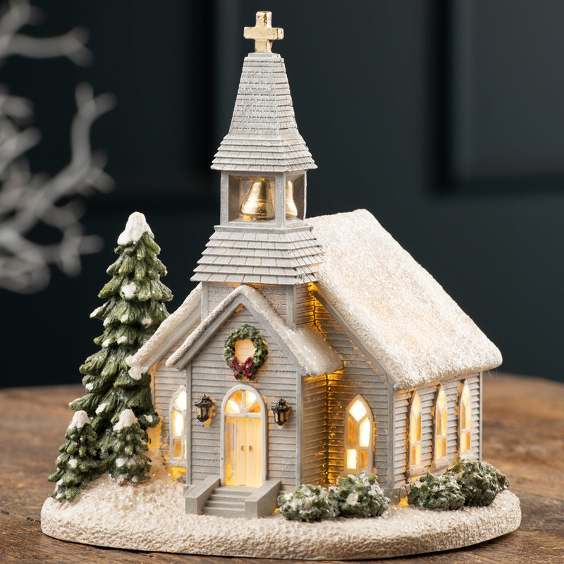 Aynsley Christmas Church LED Figurine