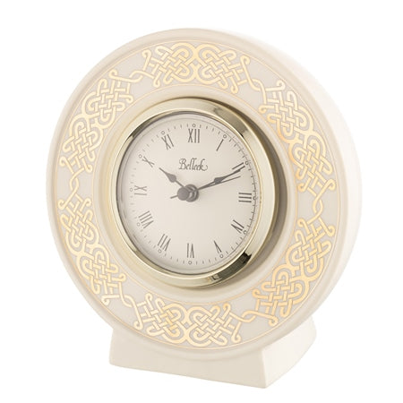 Belleek Classic Celtic Gold Clock: 3987