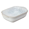 Rectangular ceramic dish with textured surface