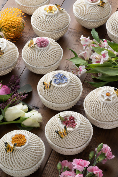 Belleek Classic Flower of the Month Basket January Carnation: 4770