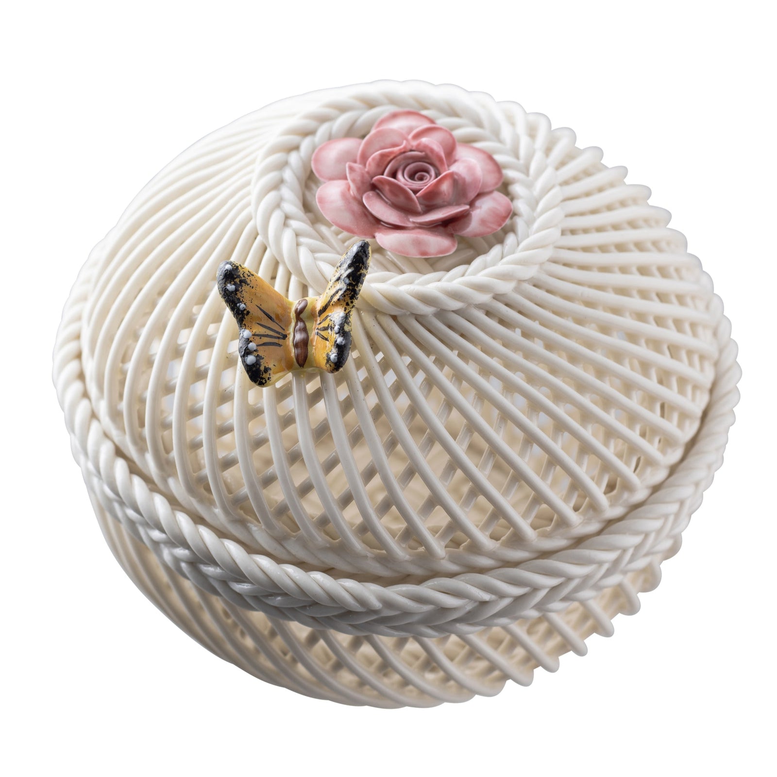 Belleek Classic Flower of the Month Basket June - Rose: 4775