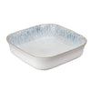 White Stoneware Square Oven dish  with blue speckled rim