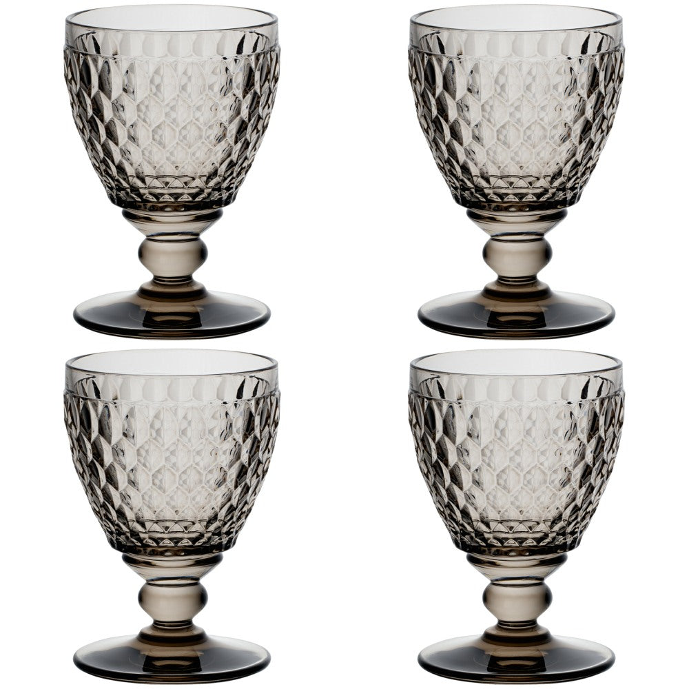 Villeroy and Boch Boston Coloured White Wine Goblet Smoke Set of 4