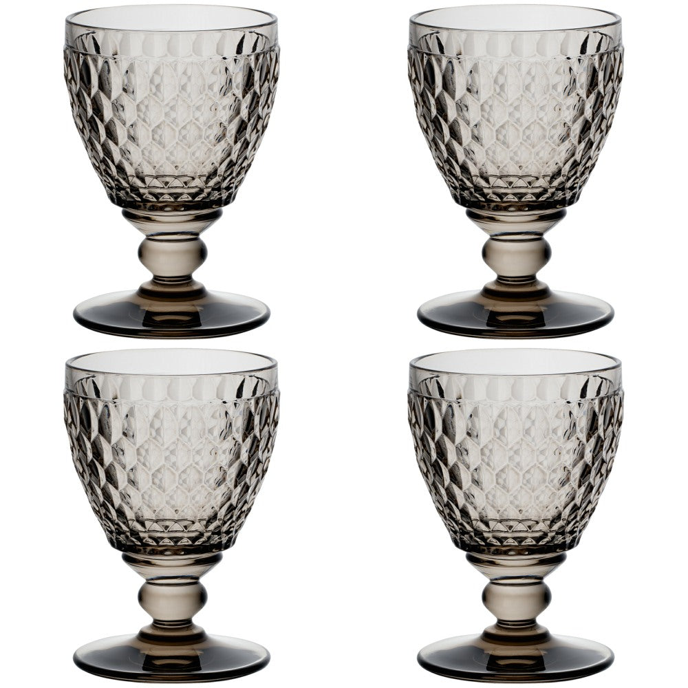 Villeroy and Boch Boston Coloured White Wine Goblet Smoke Set of 4