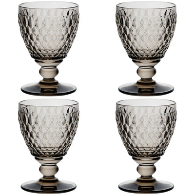 Villeroy and Boch Boston Coloured White Wine Goblet Smoke Set of 4