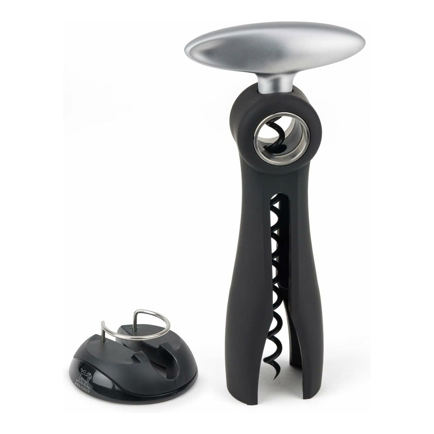 Peugeot Salma Corkscrew with foil-cutter base: Black