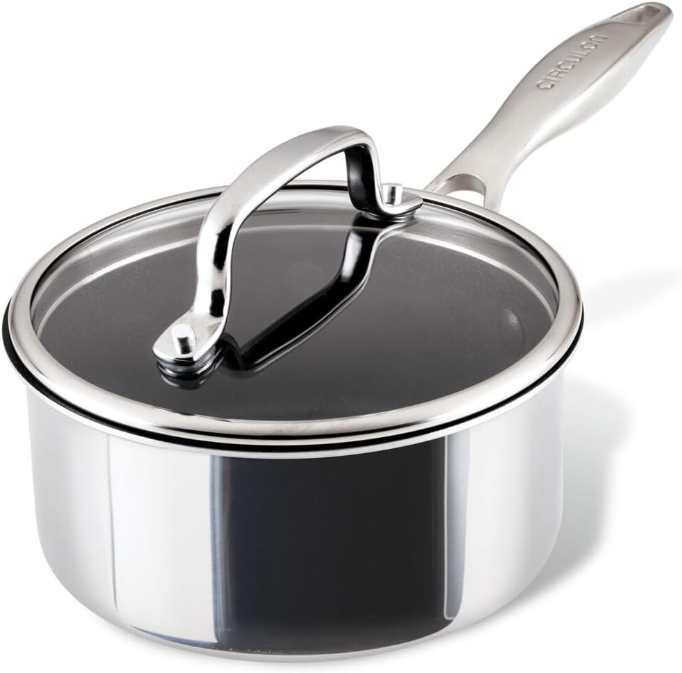 Circulon ScratchDefense 3 ply Clad  Non-Stick Straining Saucepan 16cm