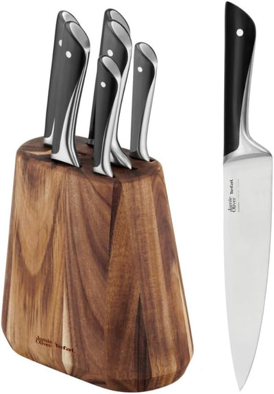 Tefal Jamie Oliver 6 Piece Knife Block Set  K267S656