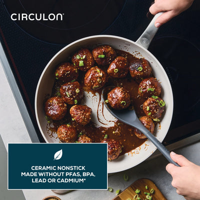 Circulon Halo LaserDefense™ Ceramic Non-stick 30cm Covered Skillet