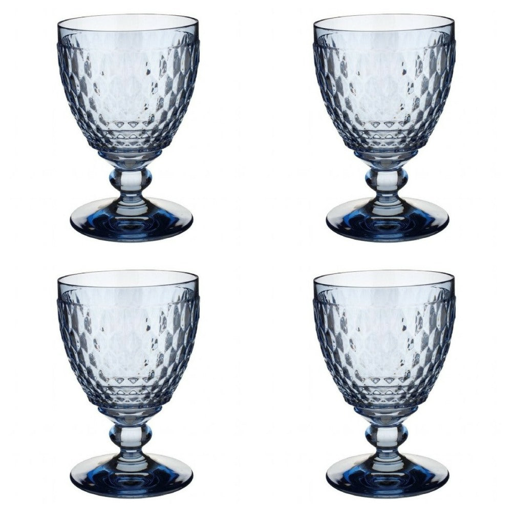 Villeroy and Boch Boston Coloured Wine Goblet Blue Set of 4