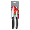 Victorinox Swiss Classic Tomato sausage knife serrated edge 11cm Black Twin Pack