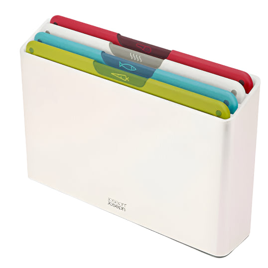 Joseph Joseph Folio Icon Arctic White 4 piece Regular Multicolour Chopping Board Set : 60228