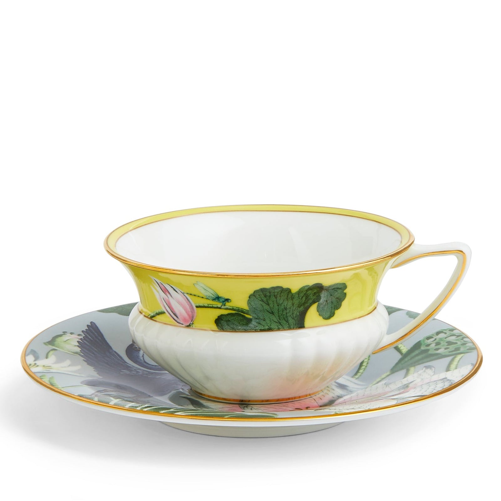 Wedgwood Wonderlust Waterlily Teacup & Saucer Set of 4