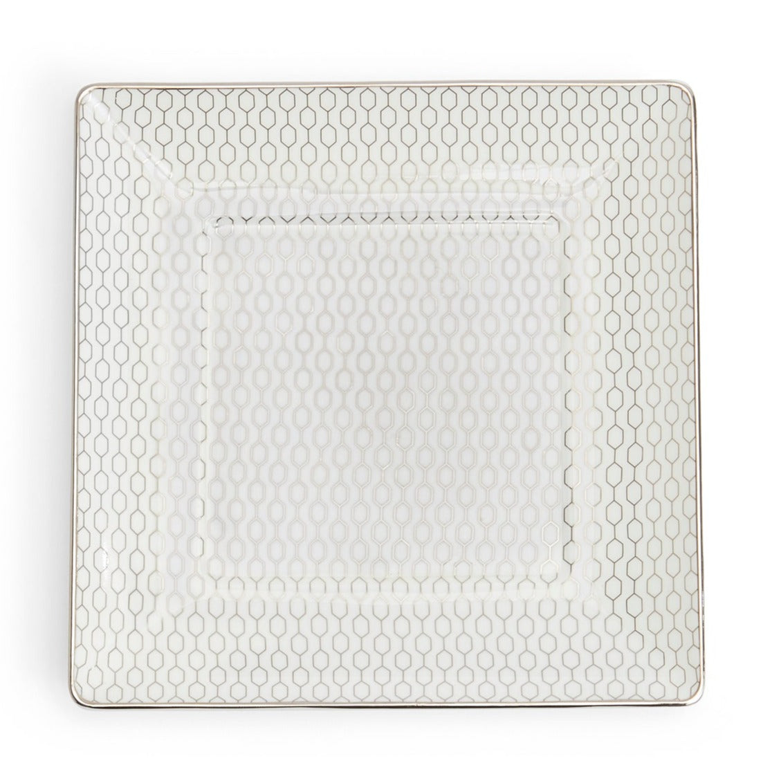 Wedgwood Gio Platinum Square Tray 15cm - Set of 4