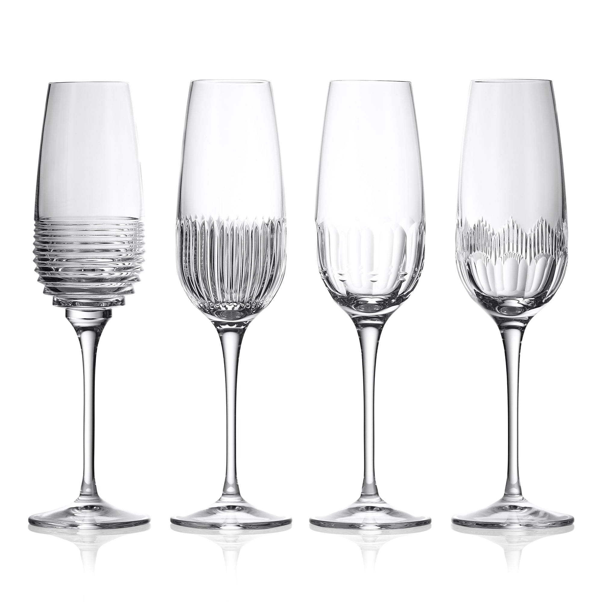 Waterford Crystal Mixology Flute 335ml, Mixed Set of 4