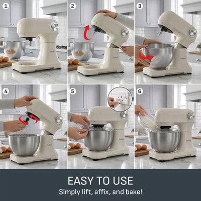 Tefal Bake Easy 3.5 Litre Stand Mixer - Ivory: QB140AG0