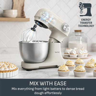 Tefal Bake Easy 3.5 Litre Stand Mixer - Ivory: QB140AG0