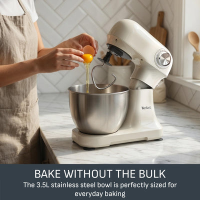 Tefal Bake Easy 3.5 Litre Stand Mixer - Ivory: QB140AG0