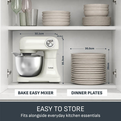 Tefal Bake Easy 3.5 Litre Stand Mixer - Ivory: QB140AG0