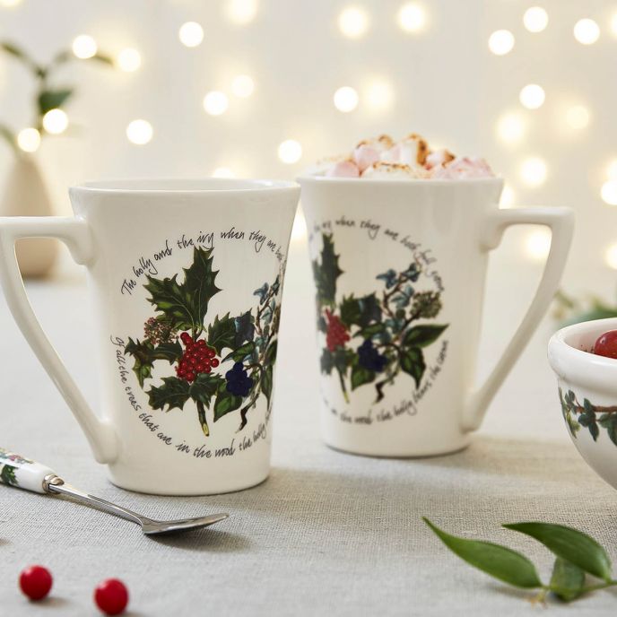 Portmeirion Holly and the Ivy Mug Pair
