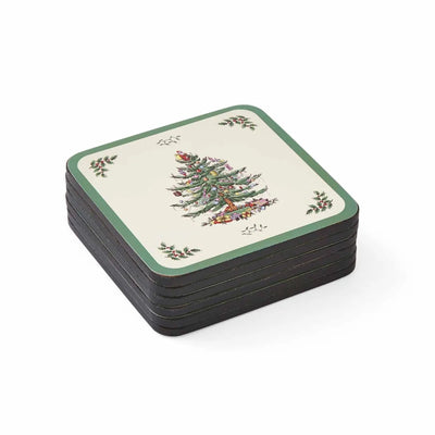 Spode Christmas Tree Coaster Set of 6