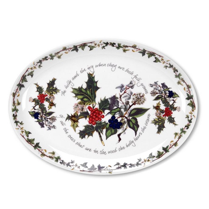 Portmeirion Holly and the Ivy Oval Platter 33cm
