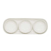 Portmeirion Sophie Conran White 3 Dip Bowl on Tray