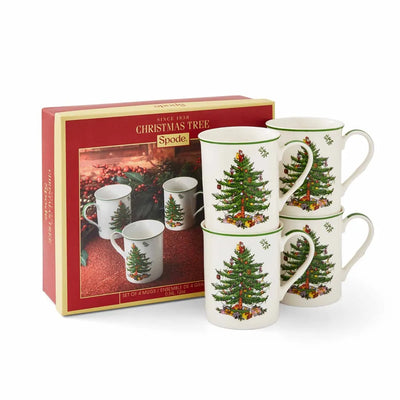 Spode Christmas Tree Mug 340ml Set of 4