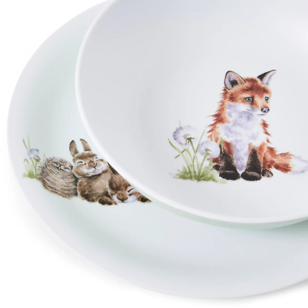 Royal Worcester Wrendale - Little Wren Plate & Bowl Set - First