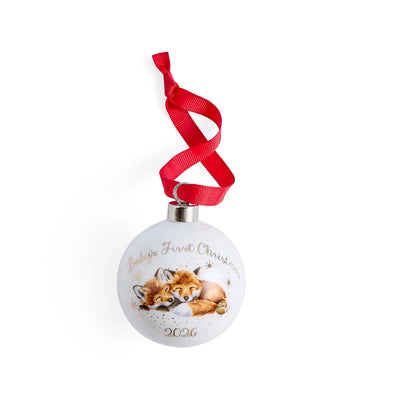 Royal Worcester Wrendale Designs Baby's First Christmas 2026 Tree Decoration