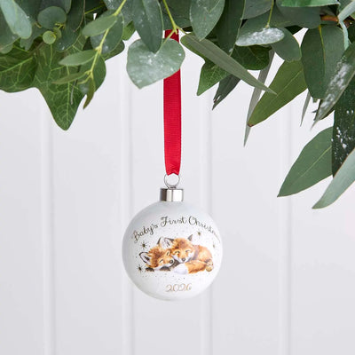 Royal Worcester Wrendale Designs Baby's First Christmas 2026 Tree Decoration