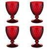 Villeroy and Boch Boston Coloured Wine Goblet Red Set of 4