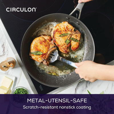 Circulon ScratchDefense Frying Pan with Lid 12in / 30.4cm
