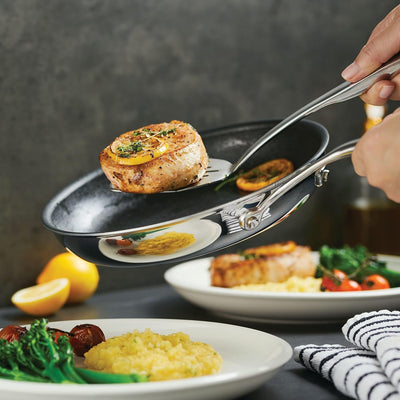 Circulon ScratchDefense 3 ply Clad 32cm Stainless Steel Non Stick Frying Pan + Glass Lid
